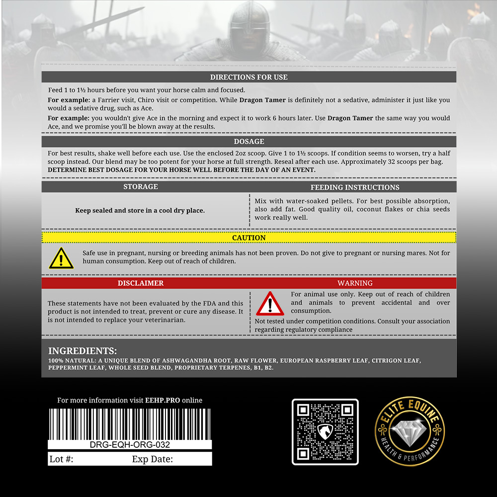 Back label