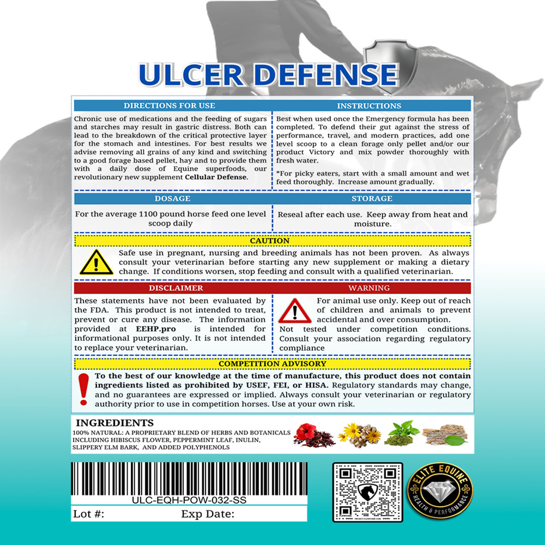 Ulcer Defense Maintenance — back label